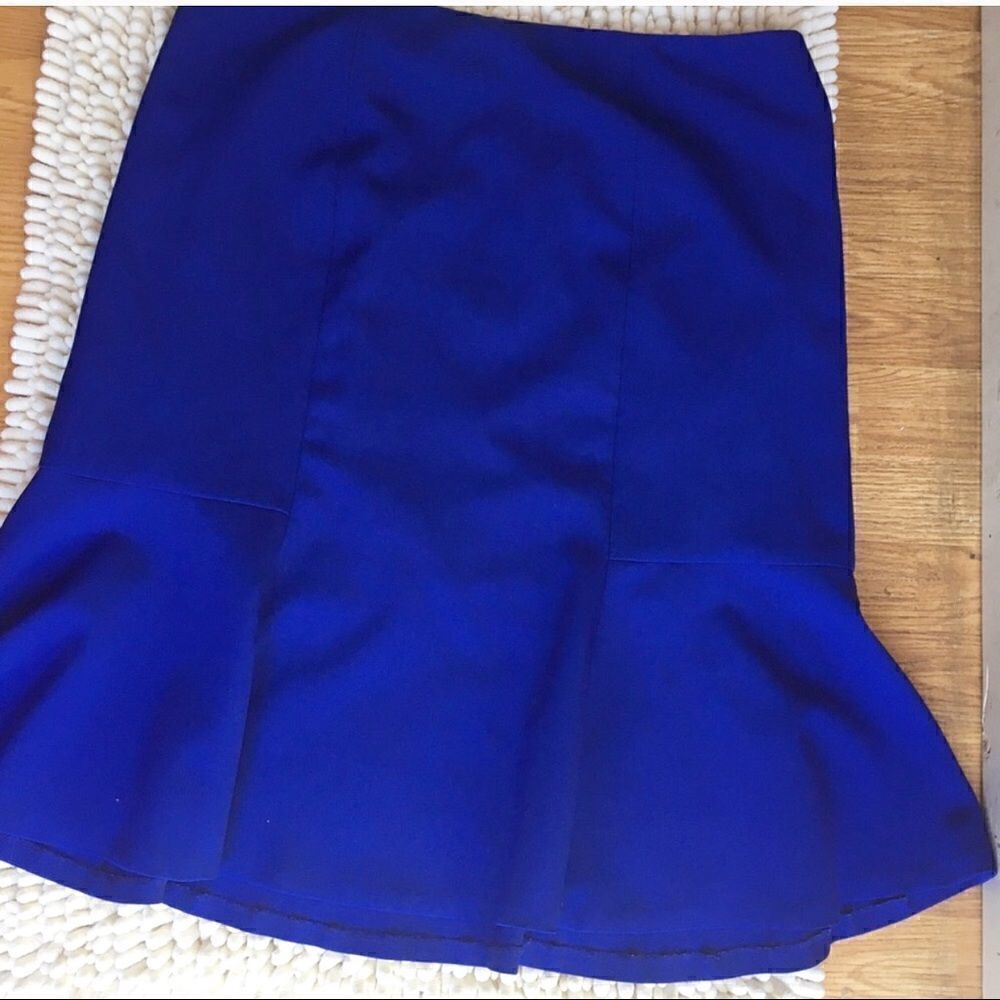 Evan Picone Royal Blue Midi Skirt